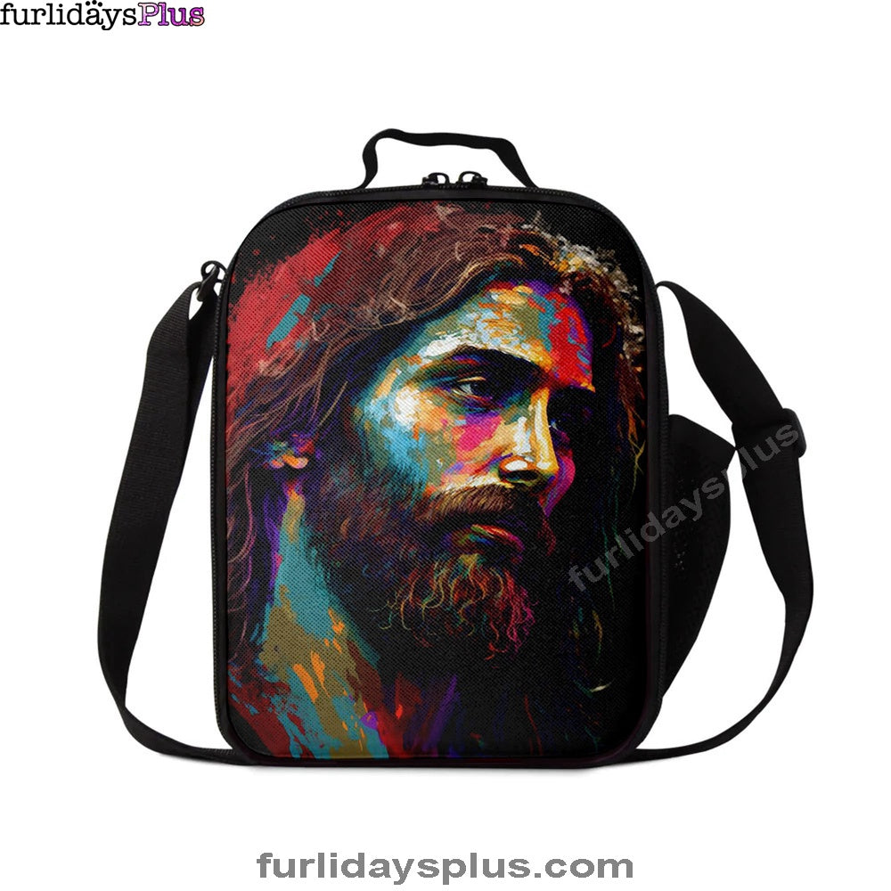 Jesus Portrait Lunchbag, Jesus Lunch Bag, Lunch Bags For Adults