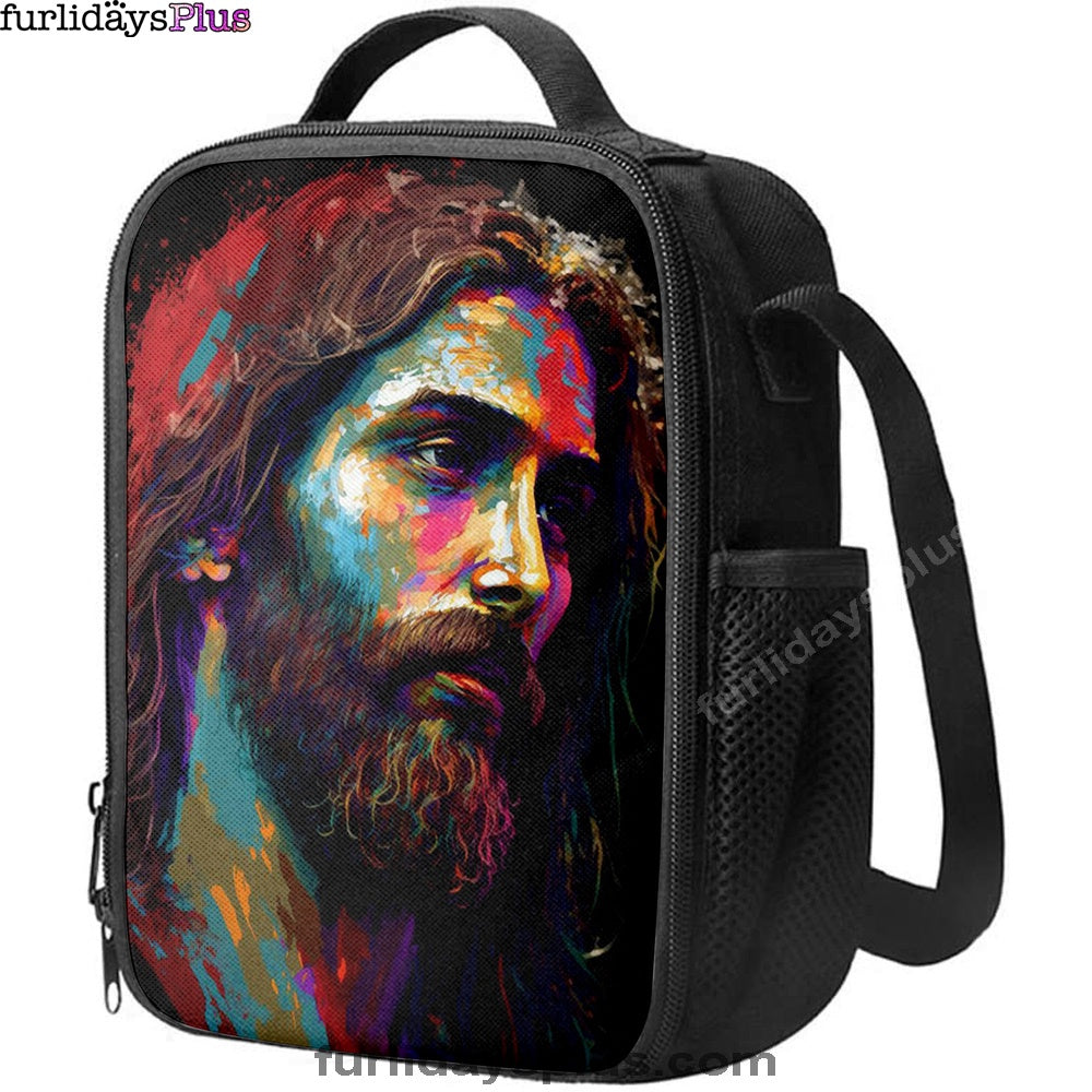 Jesus Portrait Lunchbag, Jesus Lunch Bag, Lunch Bags For Adults