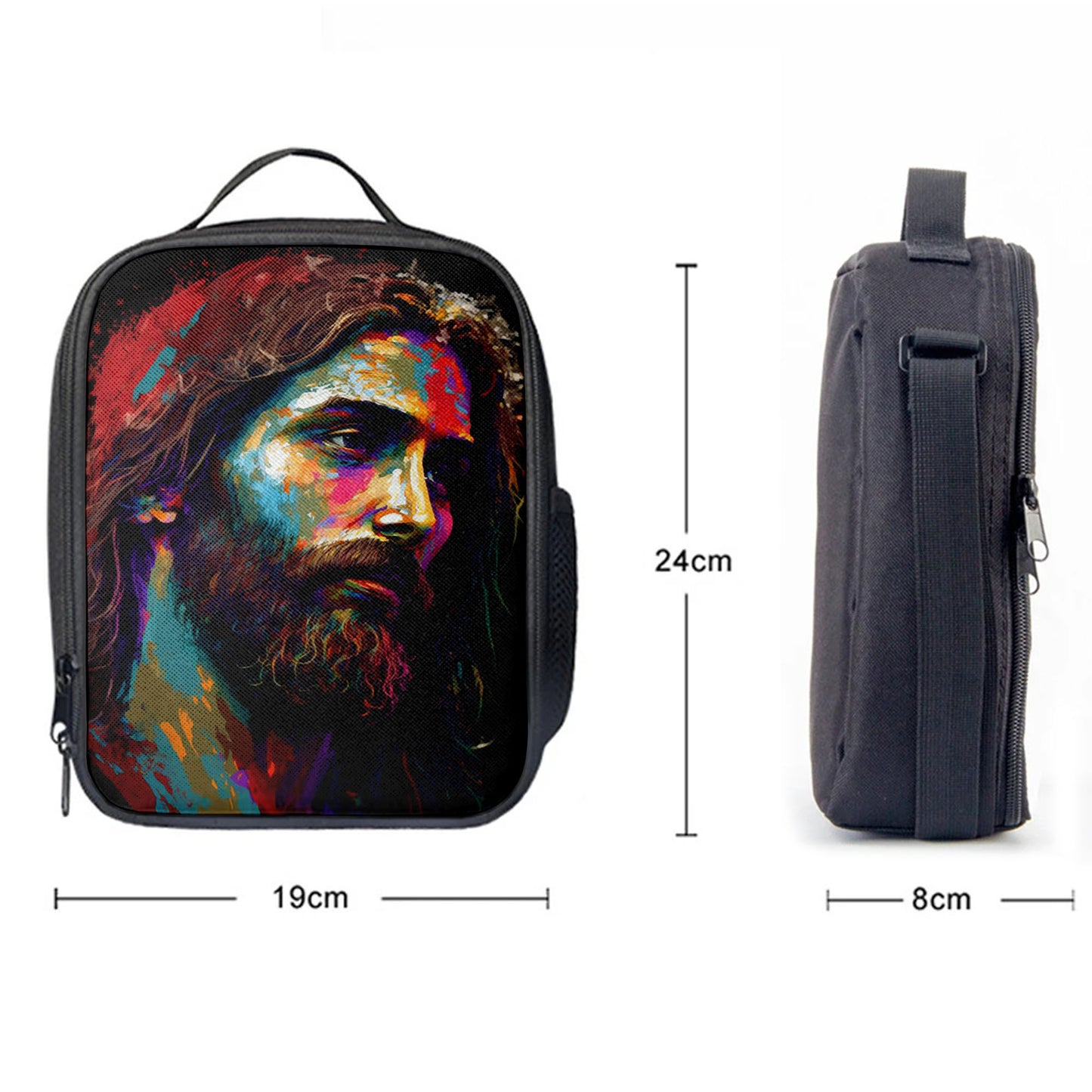 Jesus Portrait Lunchbag, Jesus Lunch Bag, Lunch Bags For Adults