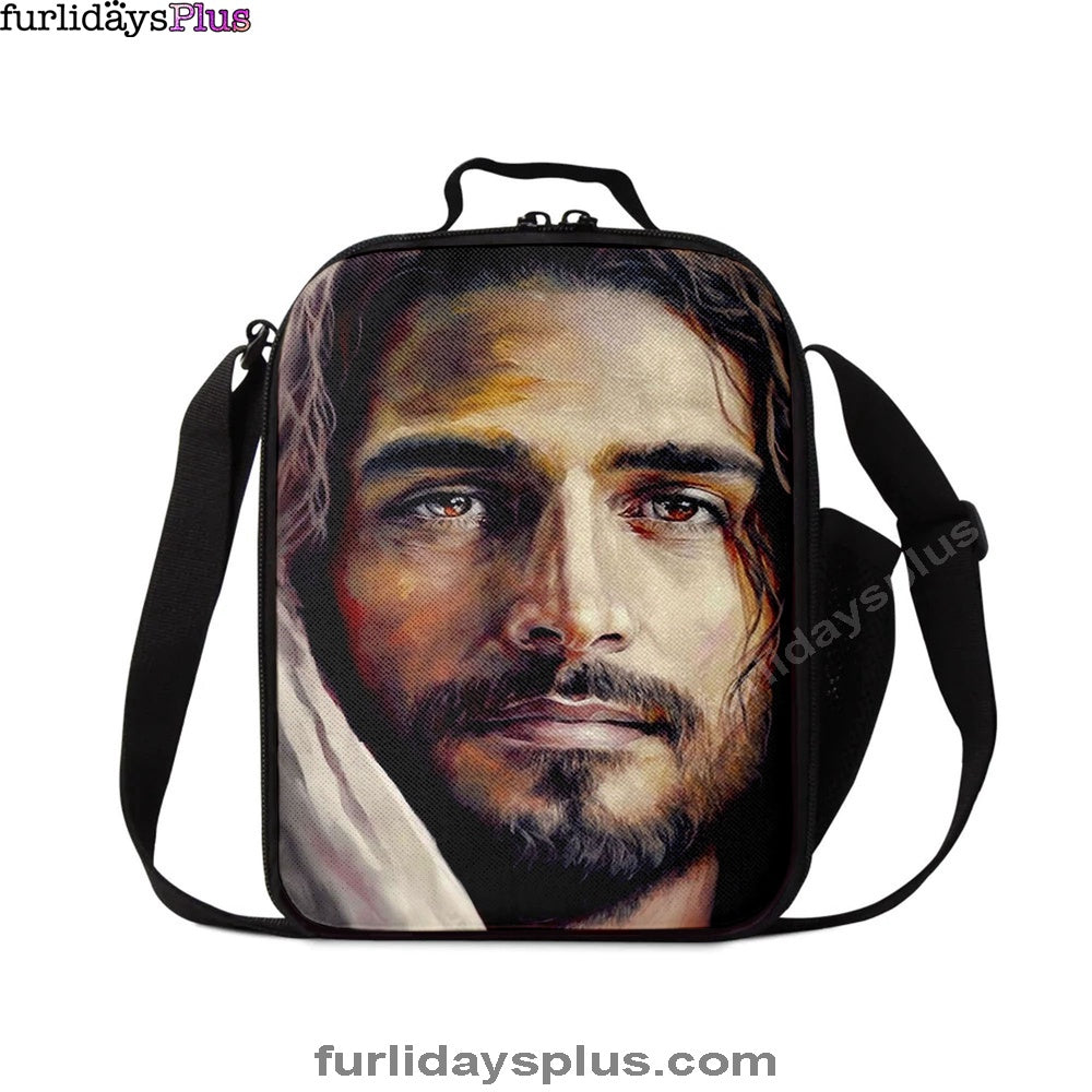Jesus Portrait Lunchbags, Jesus Lunch Bag, Christian Lunch Bag