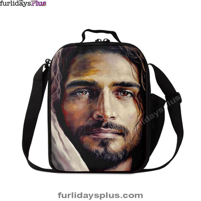 Jesus Portrait Lunchbags, Jesus Lunch Bag, Christian Lunch Bag