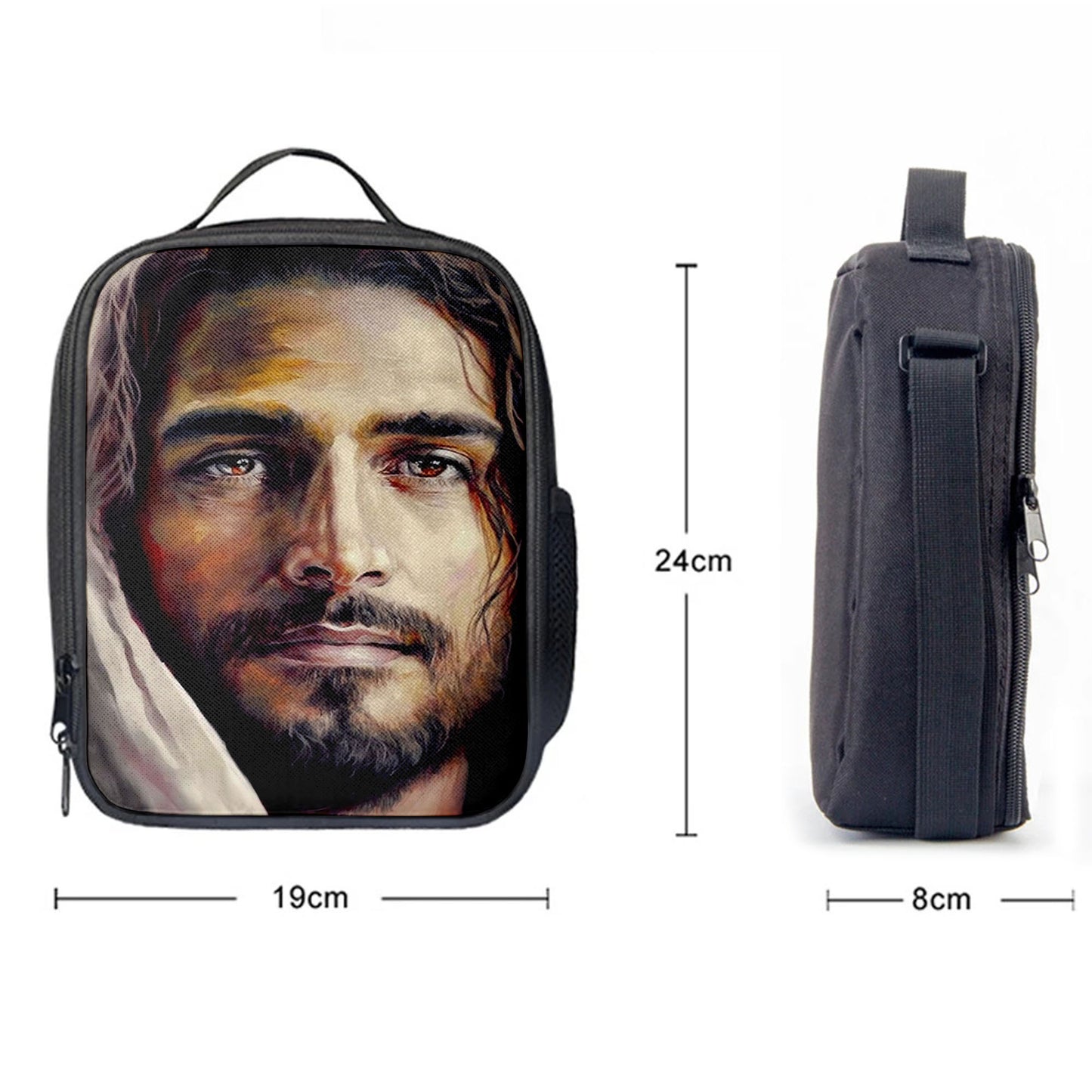 Jesus Portrait Lunchbags, Jesus Lunch Bag, Christian Lunch Bag