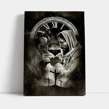 Jesus Pray For Healing Lion Of Judah Canvas Wall Art - Bible Verse Canvas Art - Inspirational Art - Christian Home Decor