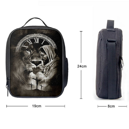 Jesus Pray For Healing Lion Of Judah Lunchbag, Bible Verse Lunch Bag, Inspirational Art, Christian Lunchbag