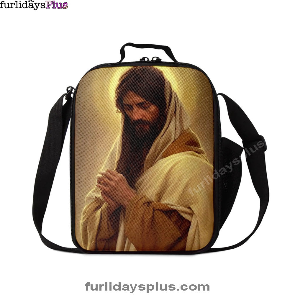 Jesus Pray Lunch Bag, Christian Lunchbag, Jesus Lunch Bag