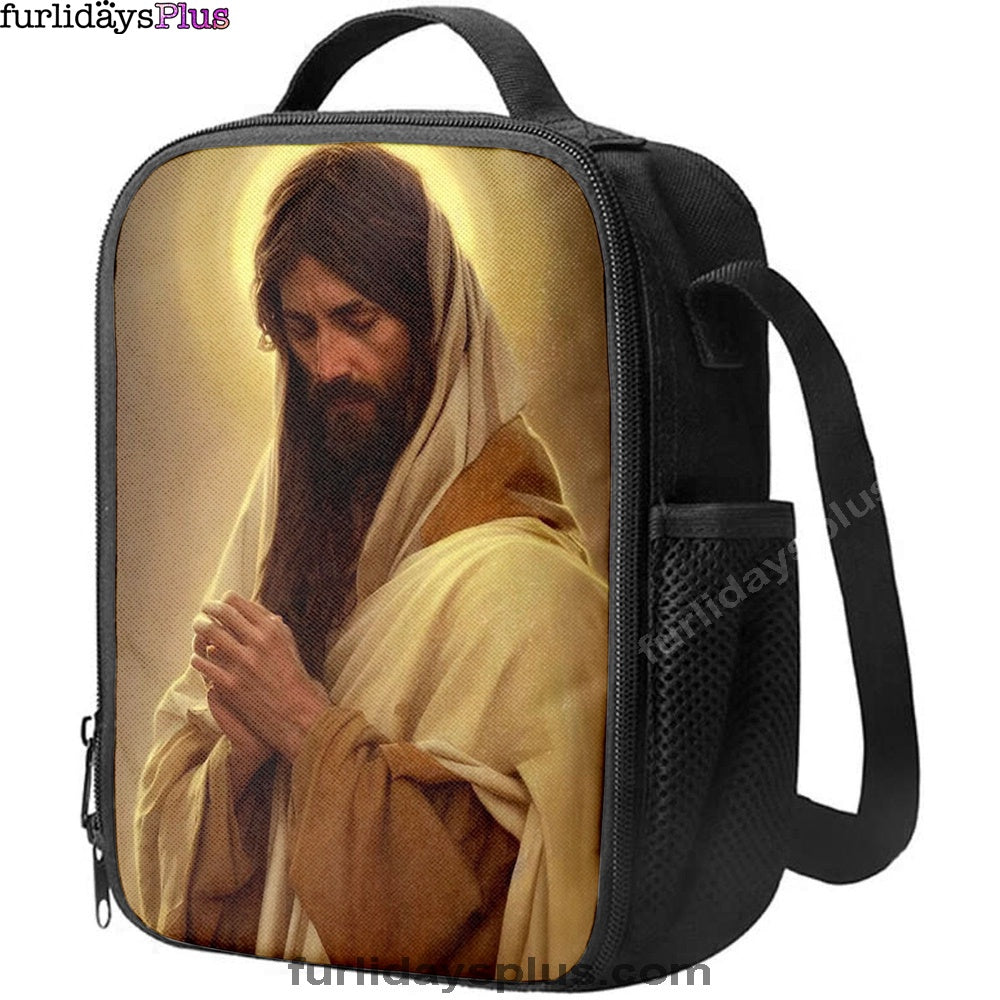 Jesus Pray Lunch Bag, Christian Lunchbag, Jesus Lunch Bag