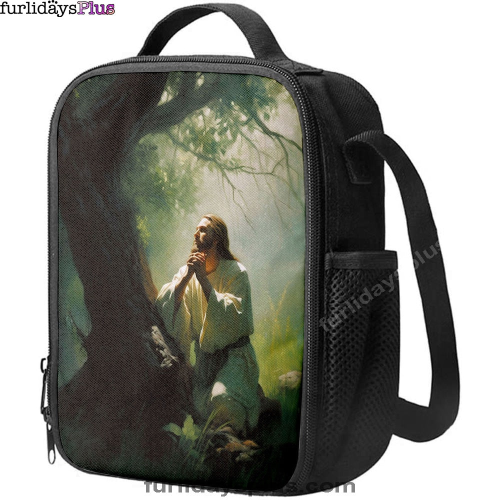 Jesus Praying In The Garden Painting Lunchbag, Jesus Lunch Bag, Christian Lunch Bag