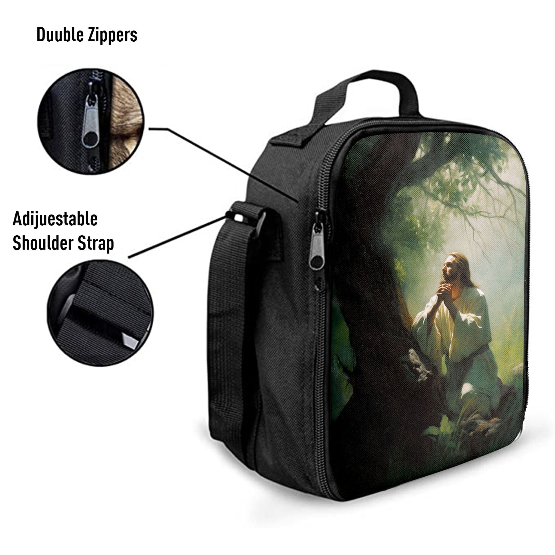 Jesus Praying In The Garden Painting Lunchbag, Jesus Lunch Bag, Christian Lunch Bag