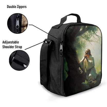Jesus Praying In The Garden Painting Lunchbag, Jesus Lunch Bag, Christian Lunch Bag