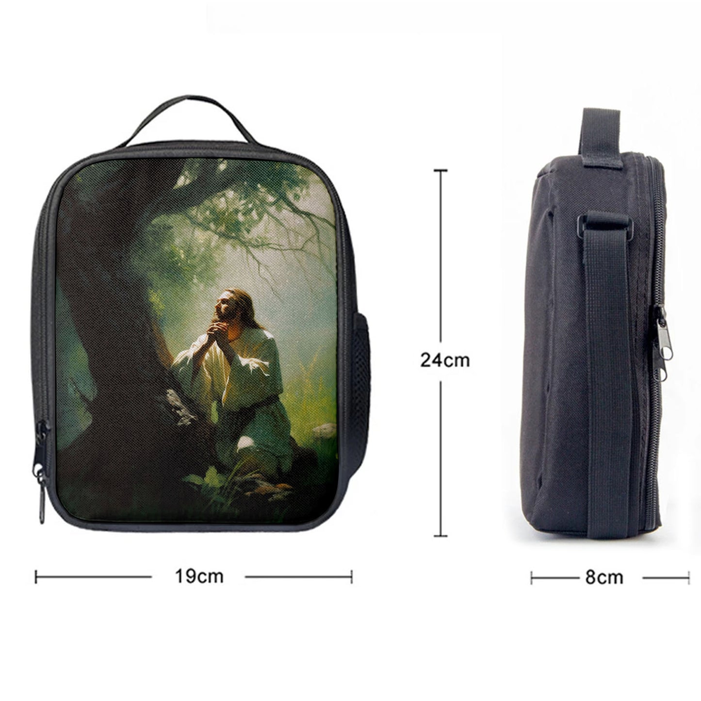 Jesus Praying In The Garden Painting Lunchbag, Jesus Lunch Bag, Christian Lunch Bag