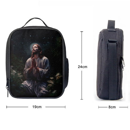 Jesus Prays In The Gethsemane Lunchbag, Jesus Lunch Bag, Christian Lunch Bag