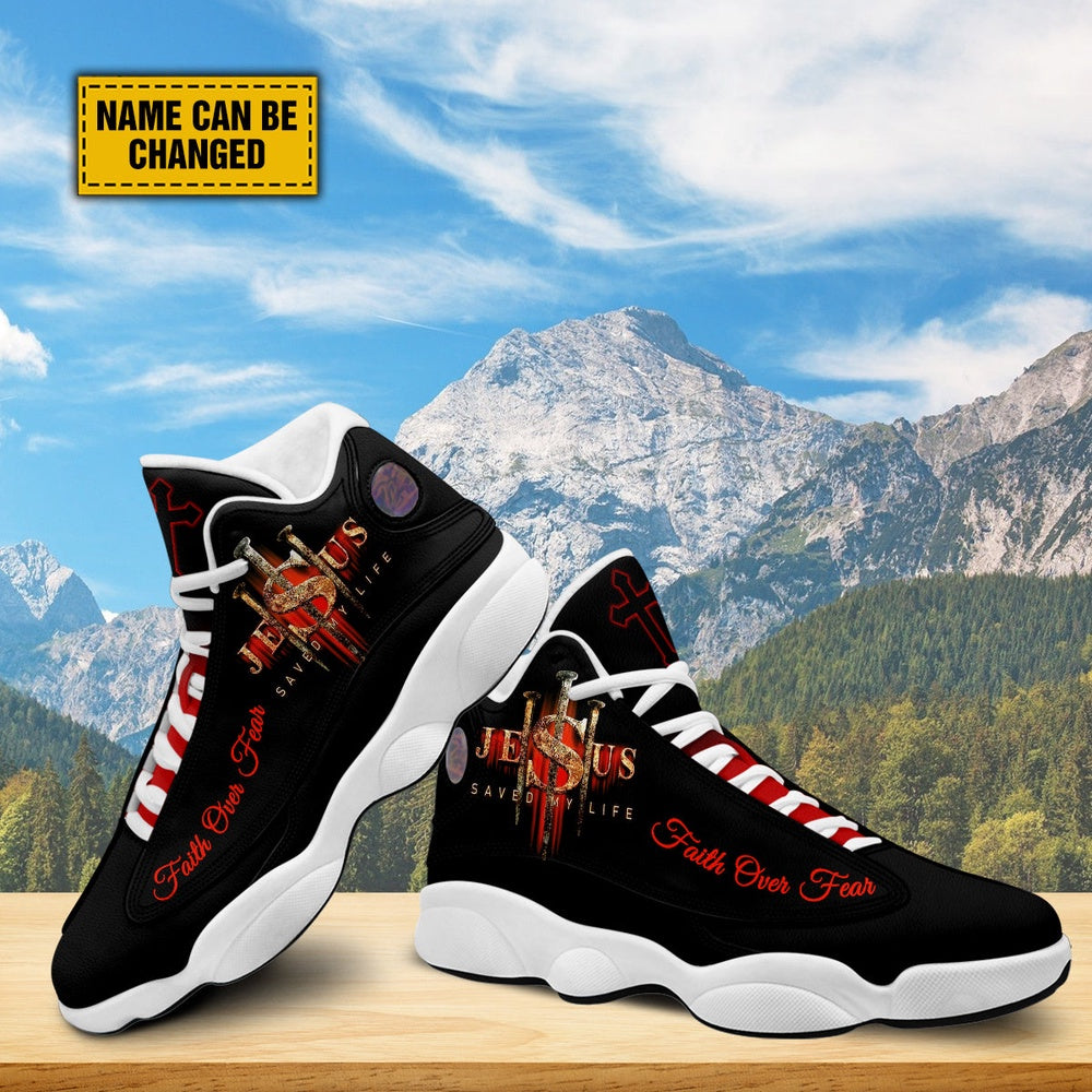 Jesus Saved My Life Customized Jesus Basketball Shoes, Jesus Christ Shoes