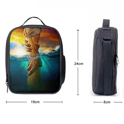 Jesus Saves Peter From Drowning Lunchbag, Jesus Lunch Bag, Christian Lunchbag