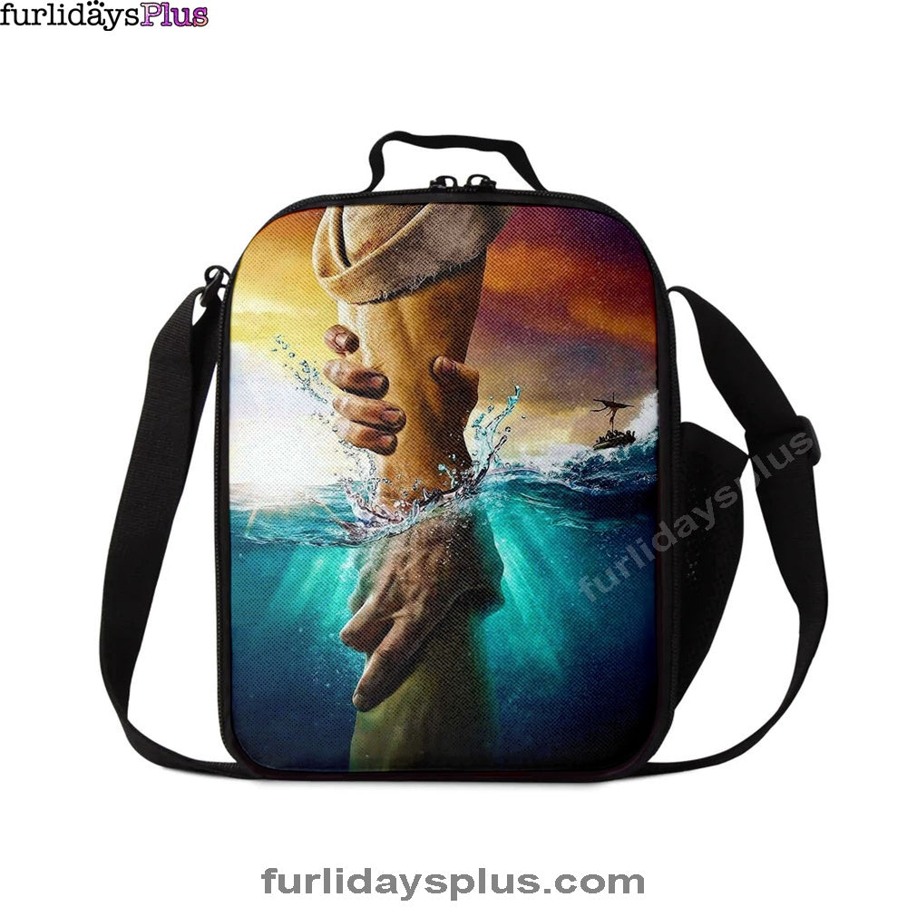 Jesus Saves Peter From Drowning Lunchbag Lunch BagChristian Lunch Bag, Jesus Lunch Bag, Christian Lunchbag