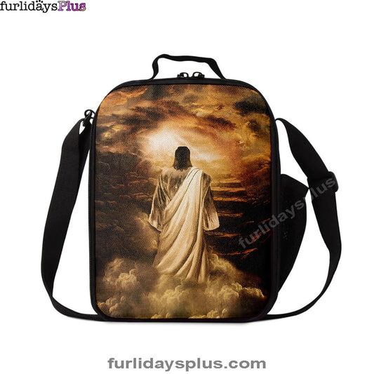 Jesus Stairway To Heaven Lunchbag, Jesus Portrait Lunchbag, Christian Lunchbag