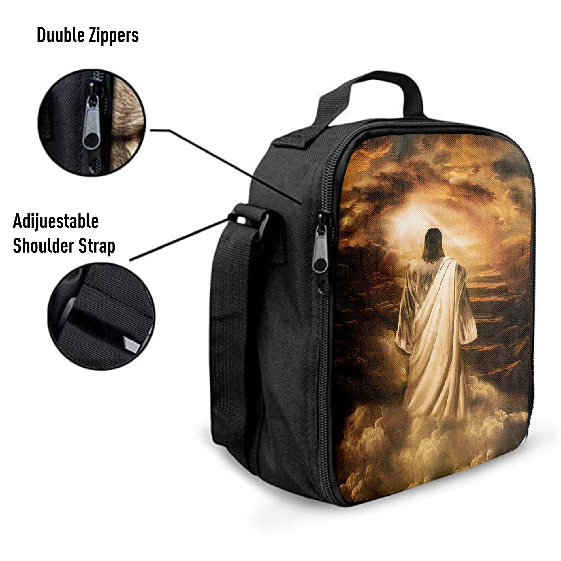 Jesus Stairway To Heaven Lunchbag, Jesus Portrait Lunchbag, Christian Lunchbag