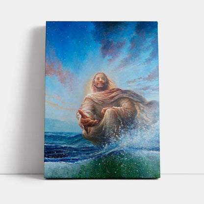 Jesus Stretched Out His Hand Canvas - God Of Wonders Canvas Pictures - Christian Wall Art