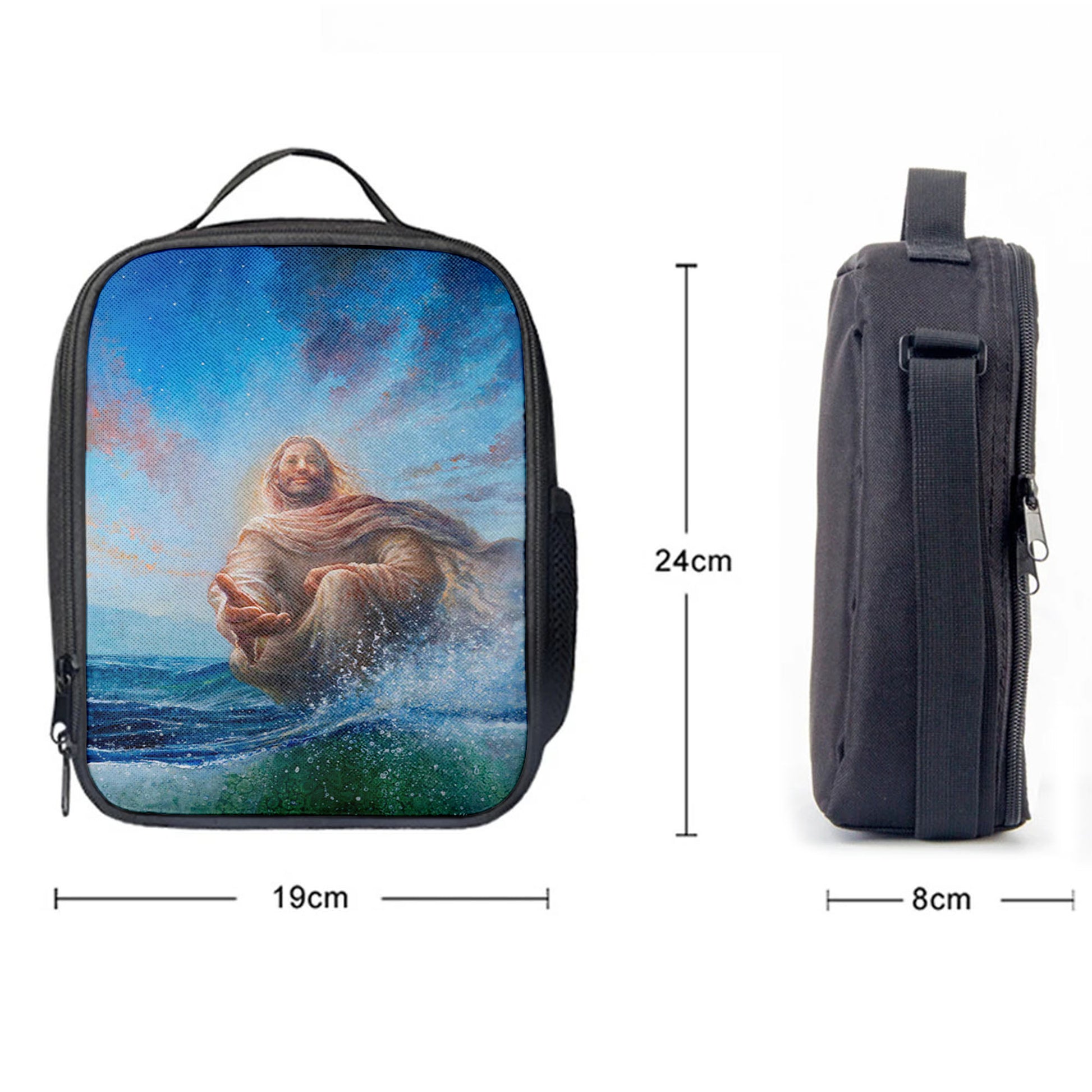 Jesus Stretched Out His Hand Lunchbag, God Of Wonders Lunch Bag, Christian Lunchbag