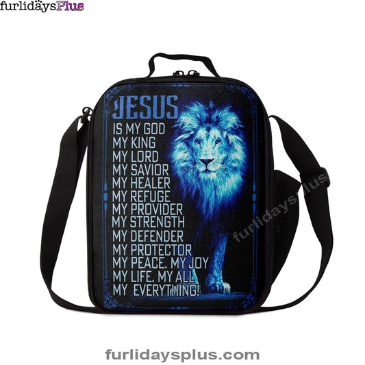 Jesus The Lion Of Judah Is My God Lunchbag, Bible Verse Lunch Bag, Scripture Lunchbag