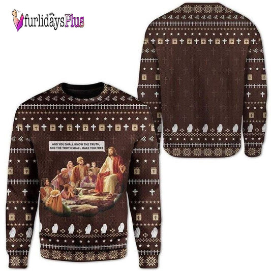 Jesus Ugly Christmas Sweater For Men & Women, Christian Sweater, God Gift, Gift For Christian, Jesus Winter Fashion