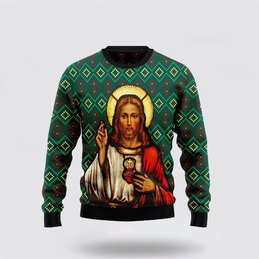 Jesus Ugly Christmas Sweater For Men & Women Adult, Gifts For People Who Love Jesus, Sweater For Christian