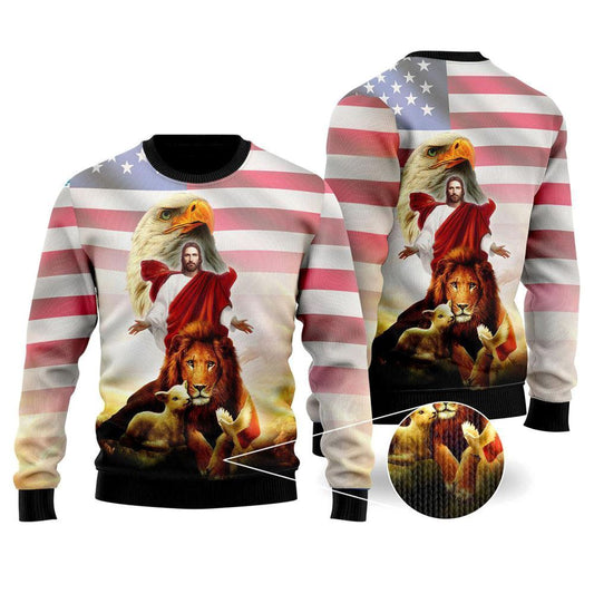 Jesus Ugly Christmas Sweater For Men & Women, Sweater For Christian