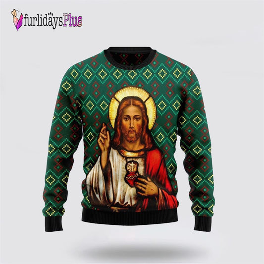 Jesus Ugly Christmas Sweater Unisex Womens & Mens, Christian Sweater, God Gift, Gift For Christian, Jesus Winter Fashion