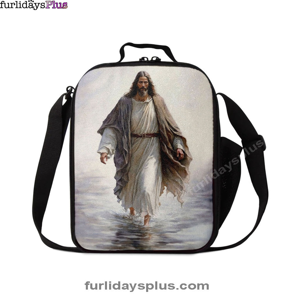 Jesus Walk On Water Lunch Bag, Jesus Lunch Bag, Jesus Art, Christian Lunchbag