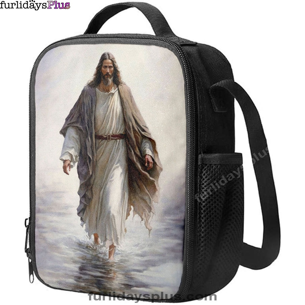 Jesus Walk On Water Lunch Bag, Jesus Lunch Bag, Jesus Art, Christian Lunchbag