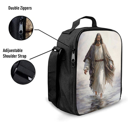 Jesus Walk On Water Lunch Bag, Jesus Lunch Bag, Jesus Art, Christian Lunchbag