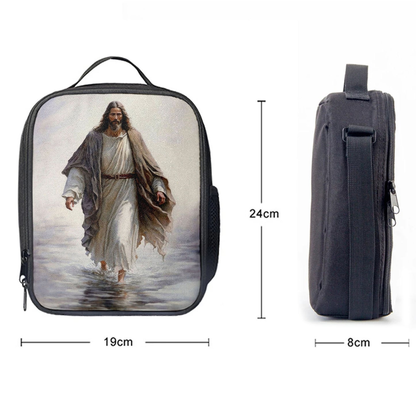 Jesus Walk On Water Lunch Bag, Jesus Lunch Bag, Jesus Art, Christian Lunchbag