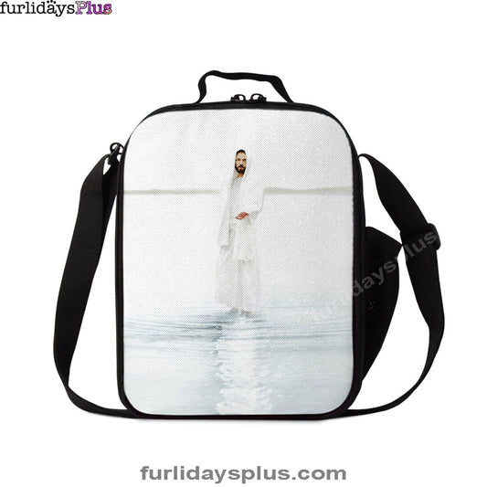 Jesus Walk On Water White Lunchbag, White Jesus Pictures, Christian Lunch Bag, Jesus Lunch Bag