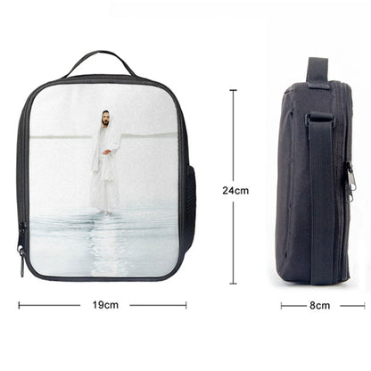 Jesus Walk On Water White Lunchbag, White Jesus Pictures, Christian Lunch Bag, Jesus Lunch Bag