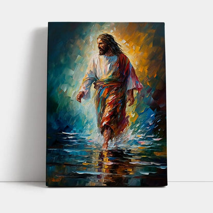 Jesus Walking On The Water 1 Canvas Prints - Jesus Canvas Art - Jesus Wall Art Home Decor