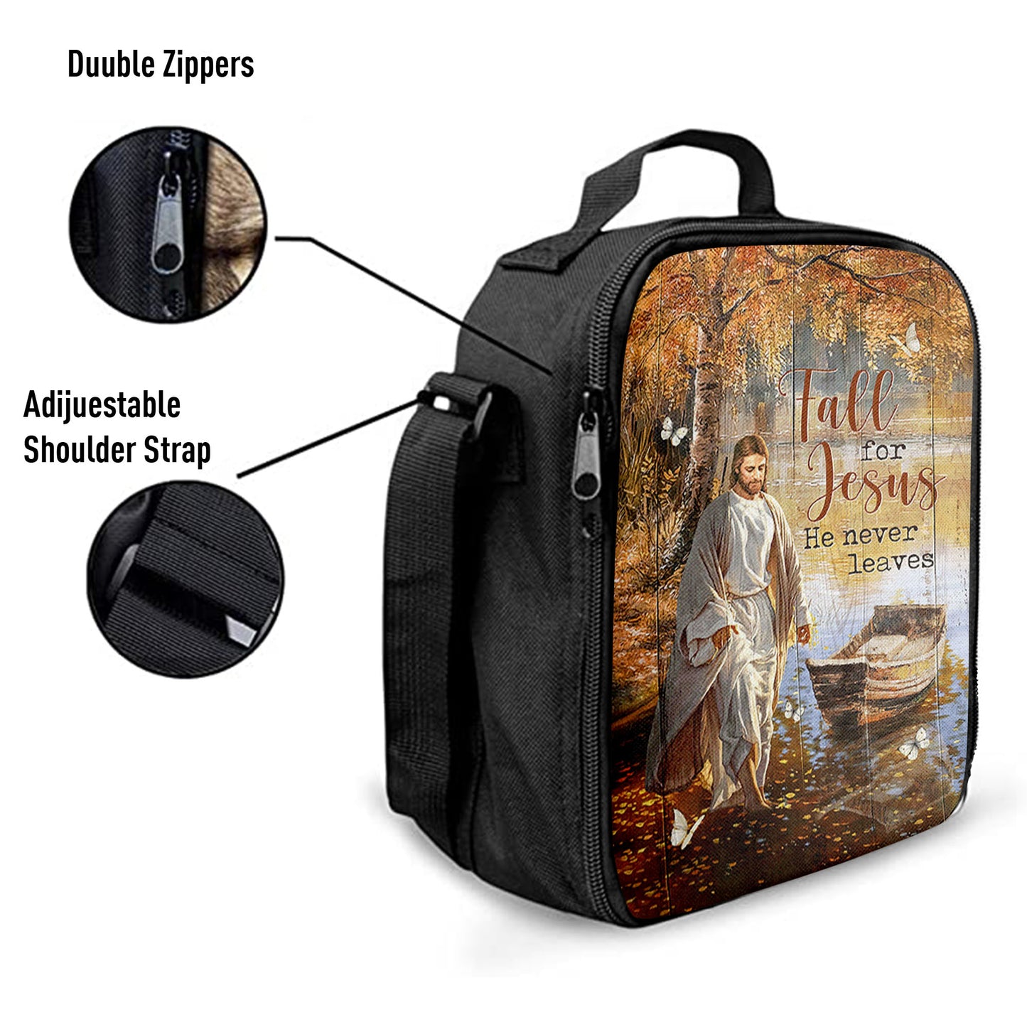Jesus Walking On The Water Beautiful Lake Lunchbag, Jesus Portrait Lunchbag, Christian Lunchbag