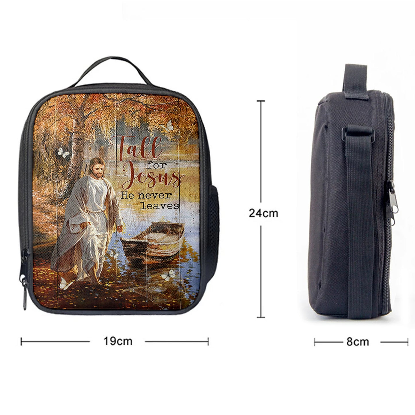 Jesus Walking On The Water Beautiful Lake Lunchbag, Jesus Portrait Lunchbag, Christian Lunchbag