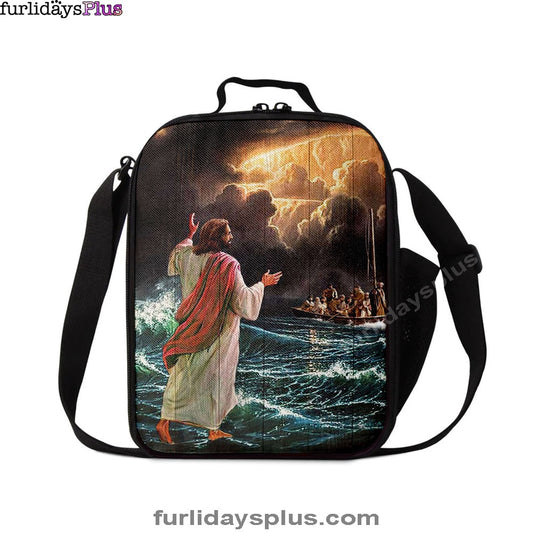 Jesus Walking On Water Lunchbag, Jesus Portrait Lunchbag, Christian Lunchbag