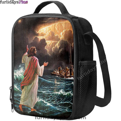 Jesus Walking On Water Lunchbag, Jesus Portrait Lunchbag, Christian Lunchbag