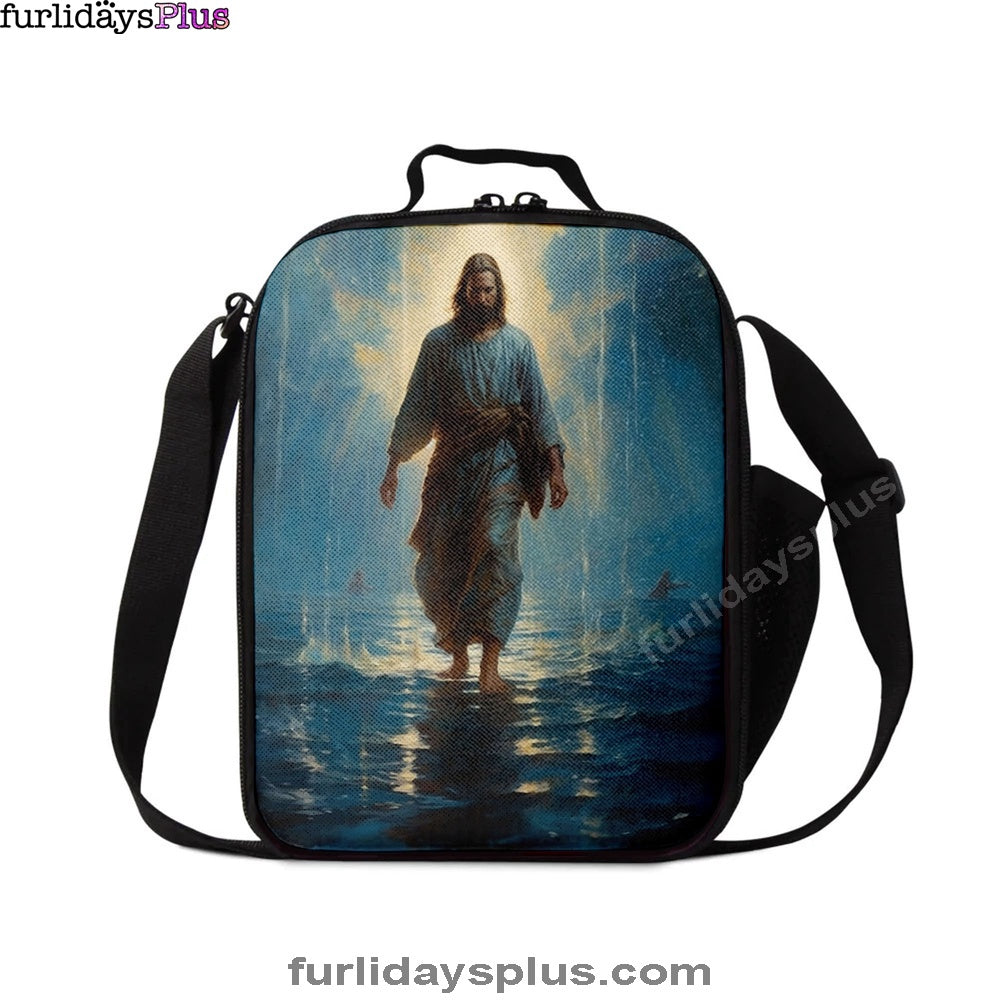 Jesus Walks On The Sea Lunchbag, Jesus Lunch Bag, Christian Lunch Bag