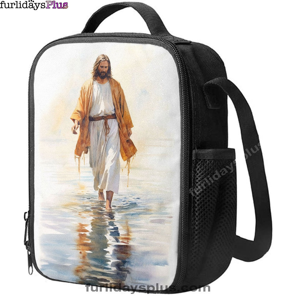 Jesus Walks On The Water Oil Painting Lunchbag, Jesus Lunch Bag, Christian Lunch Bag