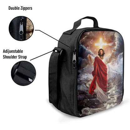 Jesus Walks On Water Cross Light Lunchbag, Jesus Portrait Lunchbag, Christian Lunchbag