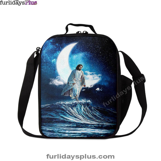 Jesus Walks On Water Lunchbag, Jesus Portrait Lunchbag, Christian Lunchbag