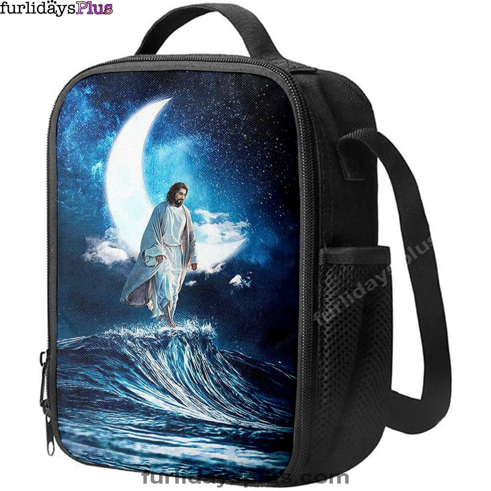 Jesus Walks On Water Lunchbag, Jesus Portrait Lunchbag, Christian Lunchbag