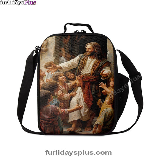 Jesus Was Surrounded By Children Lunchbag, Jesus Lunch Bag, Christian Lunch Bag