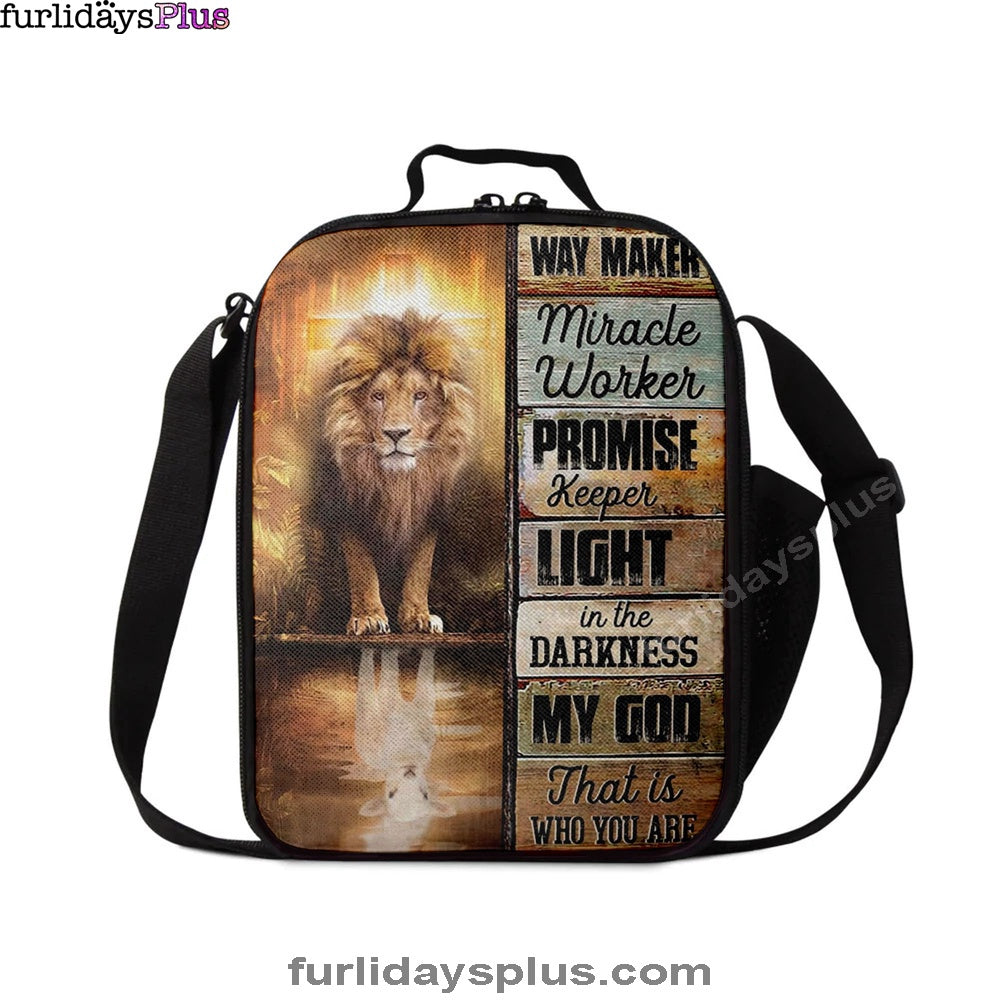 Jesus Way Maker Lion Of Judah Lunchbag, Bible Verse Lunch Bag, Scripture Lunchbag