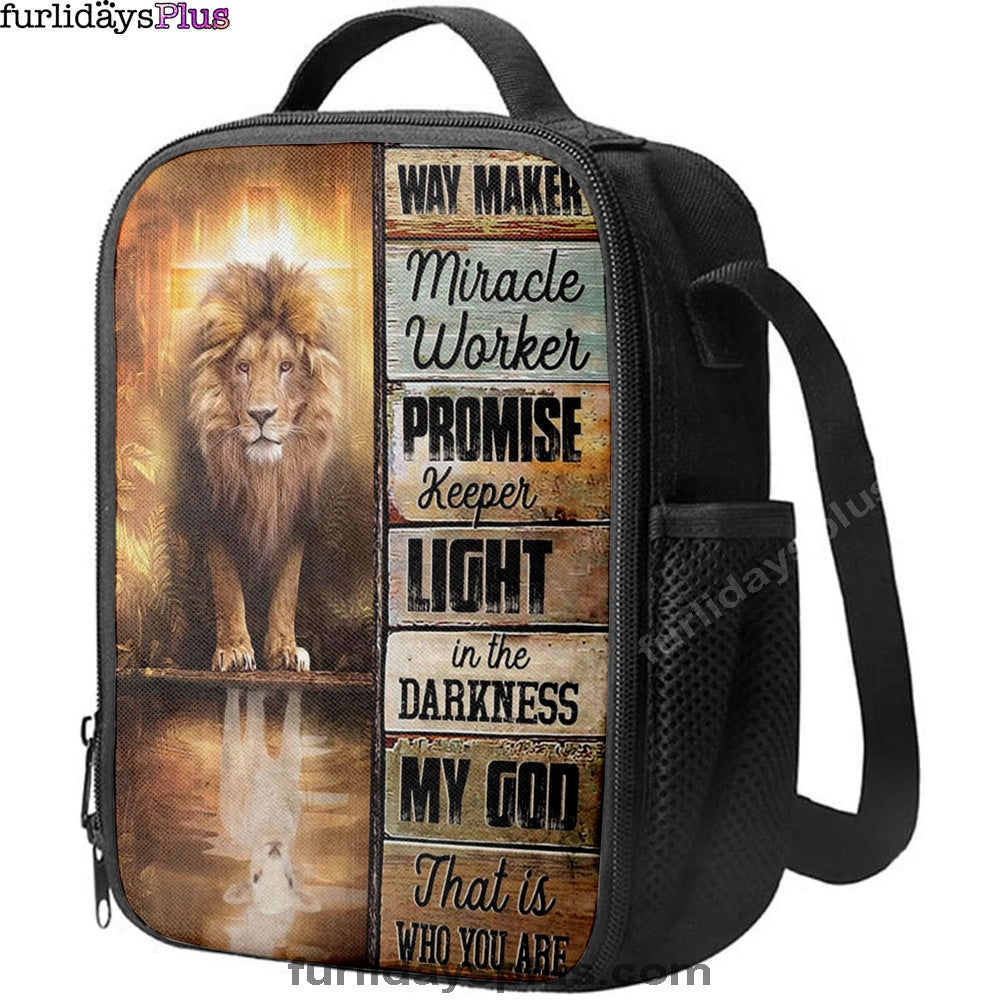 Jesus Way Maker Lion Of Judah Lunchbag, Bible Verse Lunch Bag, Scripture Lunchbag
