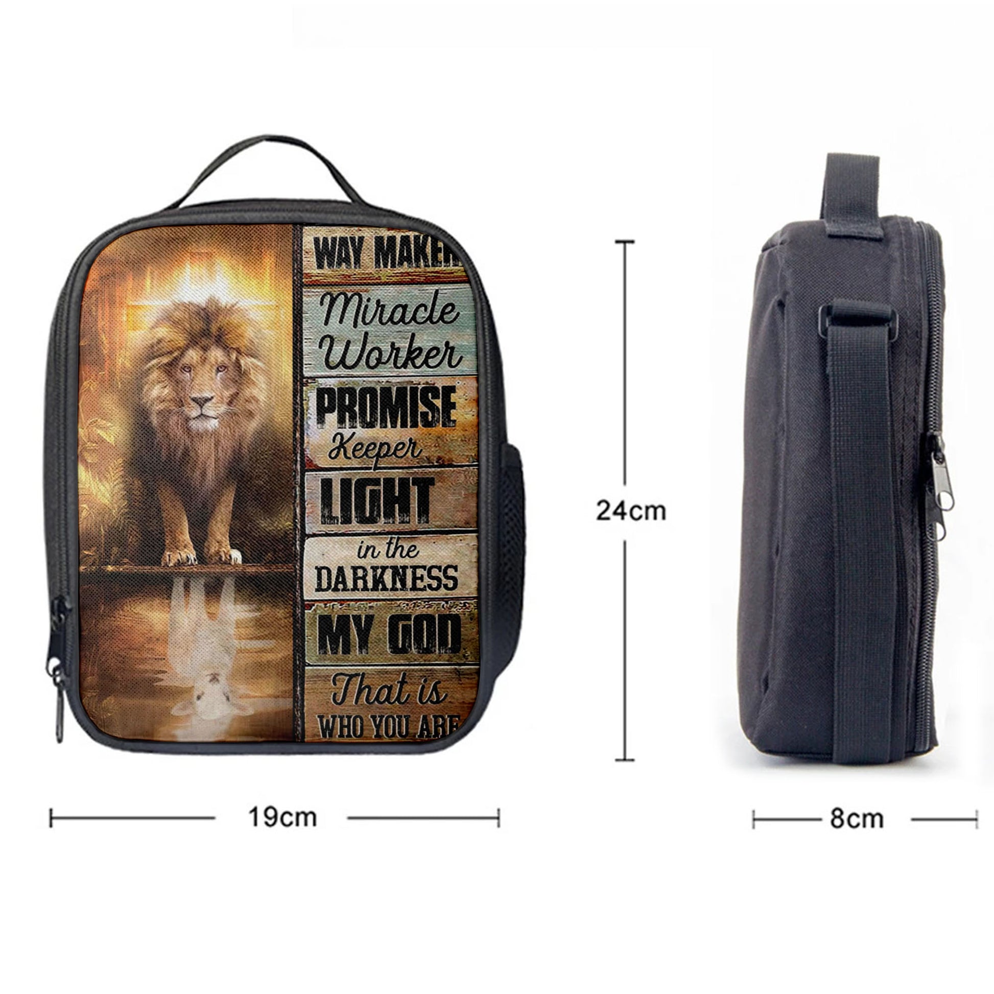 Jesus Way Maker Lion Of Judah Lunchbag, Bible Verse Lunch Bag, Scripture Lunchbag