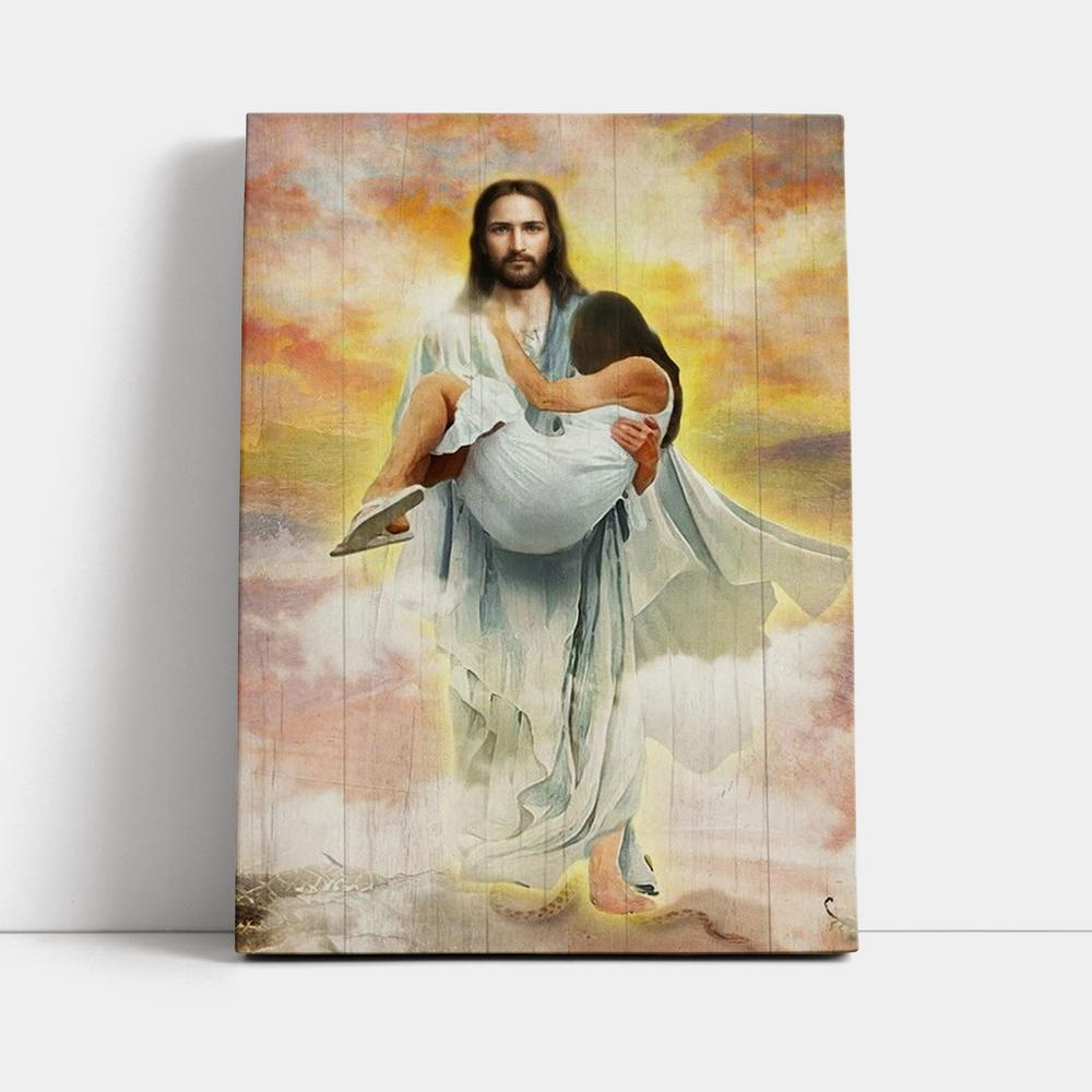 Jesus Way To Heaven Walking With Jesus Canvas Poster