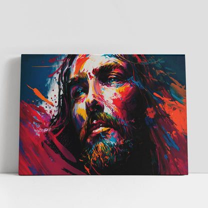 Jesus With Beard Beard Canvas Pictures, Faith Art, Christian Gifts Canvas Wall Art Decor