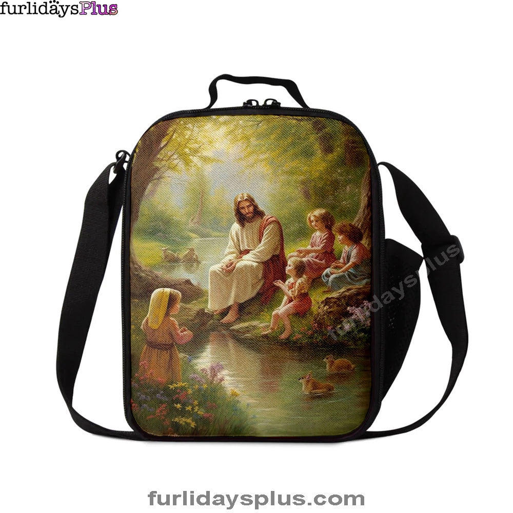 Jesus With Children Lunchbag, Jesus Lunch Bag, Christian Lunch Bag